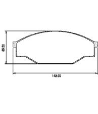 Pastillas de Freno (0231) (142MM) TOYOTA HILUX PICK UP 4X4