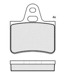 Pastillas de Freno (0138) (127MM) MAZDA MAZDA PICK UP  (90/94) DELANTERA