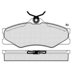 Pastillas de Freno (0240) (130MM) VOLKSWAGEN WESTFALIA(FURGON ALEMAN)