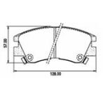Pastillas de Freno (0147) (128MM) MITSUBISHI L 200-L 300-MONTERO 4 CIL (90/94)