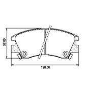 Pastillas de Freno (0147) (128MM) MITSUBISHI L 200-L 300-MONTERO 4 CIL (90/94)