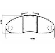 Pastillas de Freno (0117) (166MM) M.BENZ 180-131/ RENAULT B70-80-90-110/ MASTE