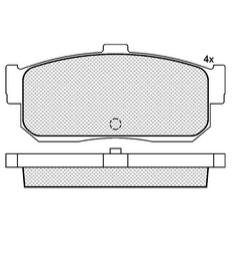 Pastillas de Freno (0167) (105MM) HYUNDAI VARIOS MOD TRASERA-NISSAN MAXIMA