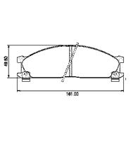 Pastillas de Freno (0168)(161MM) TOYOTA RAV 4, CELICA, COROLLA /NISSAN FRONTIER