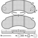 Pastillas de Freno (0476)(145MM) MERCEDES BENZ 90 A 180 (ROSCA GRUESA)
