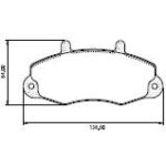 Pastillas de Freno (0376) (138MM) FORD TRANSIT 80/100   14''