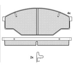 Pastillas de Freno (0616)(140MM) TOYOTA HILUX PICK UP 4X4 (90/94)