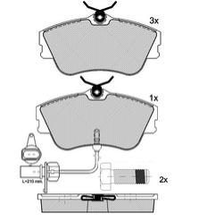 Pastillas de Freno (0783)(129MM) VOLKSWAGEN TRANSPORTER IV (99/...)