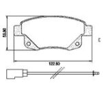Pastillas de Freno (1068)(122MM) FORD TRANSIT 3330-3550, TOURNEO TRASERA