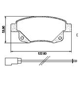 Pastillas de Freno (1068)(122MM) FORD TRANSIT 3330-3550, TOURNEO TRASERA