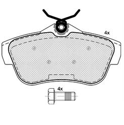 Pastillas de Freno (0917)(113MM)PEUGEOT EXPERT/ FIAT SCUDO TRASERA/ CITROEN