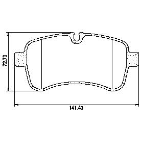 Pastillas de Freno (0898)(141MM) IVECO DAILY 35S14 - 45S14 -55C16, DAILY III TR