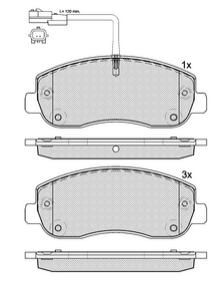 Pastillas de Freno (1099)(163MM) RENAULT MASTER / OPEL / NISSAN INTERSTAR