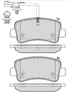 Pastillas de Freno (1100)(128MM) RENAULT MASTER (13/..) TRASERA