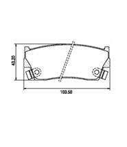 Pastillas de Freno (0215) (103MM) SUZUKI SIDERIK-VITARA (2 PUERTAS)