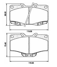 Pastillas de Freno (0217) (119MM) TOYOTA 4 RUNNER-HILUX4X4-LAND CRUISER