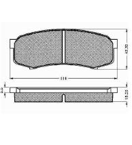 Pastillas de Freno (0232) (116MM) TOYOTA LAND CRUISER/ LEXUS TRASERA 90/94