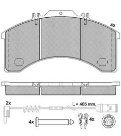 Pastillas de Freno (0603)(240MM)IVECO EUROSTAR-EUROTECH-EUROCARGO (99/..)