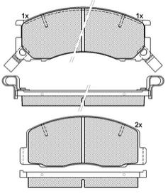 Pastillas de Freno (0251) (136MM) TOYOTA PREVIA VAN     90/94