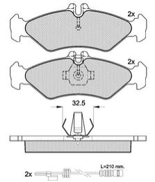 Pastillas de Freno (0678)(141MM) MERCEDES BENZ VITO - SPRINTER TRASERA