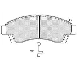 Pastillas de Freno (0583)(142MM) MAZDA B2500 - B2600   96/    DELANTERA
