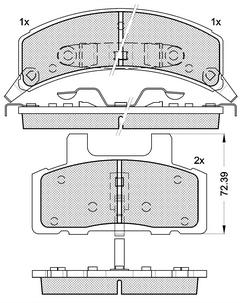 Pastillas de Freno (0704) (147MM) CHEVROLET C-10  (92/...)