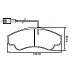 Pastillas de Freno (0764)(164MM)PEUGEOT BOXER / CITROEN JUMPER / FIAT DUCATO
