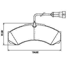 Pastillas de Freno (0585)(164MM) IVECO DAILY 35-30-49 (CON SENSOR)