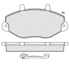 Pastillas de Freno (0681)(137MM) FORD TRANSIT 150-190 ROD. 15 C/CHAPA (99/.)