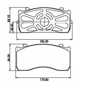 Pastillas de Freno (0852)(173MM) MERCEDES BENZ 915, ACELLO '03, ATEGO '98
