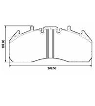 Pastillas de Freno (0967)(249MM) VOLVO B-7 R - B-12, B-6 PUMA TATSA