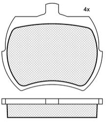 Pastillas de Freno (0464)(74MM) ROVER AUSTIN - MIDGET - MINI - MOKE / MG VARIOS