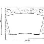 Pastillas de Freno (0287) (98MM) CHEVROLET400 / FORD FALCON, FAIRLANE / POLARA
