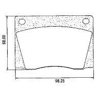 Pastillas de Freno (0287) (98MM) CHEVROLET400 / FORD FALCON, FAIRLANE / POLARA