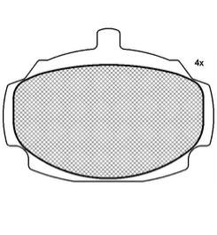 Pastillas de Freno (0368) (88MM) MG 1300- B,GT   (68/80)