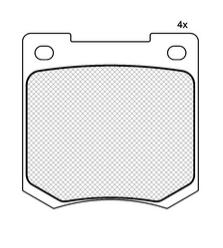 Pastillas de Freno (0659)(63MM) FORD CAPRI 1.5L / VOLVO / ROVER ALLEGRO (68/79)