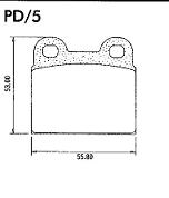 Pastillas de Freno (0237) (55MM)  VW ESCARABAJO (83/..)/ ALFA ROMEO GIULIA 1.06