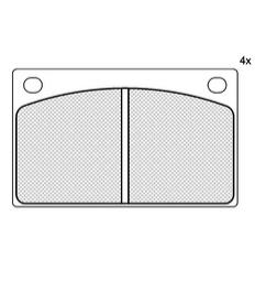 Pastillas de Freno (0242) (98MM) VOLVO 144-145-164-220-221-240-260-AMAZONE