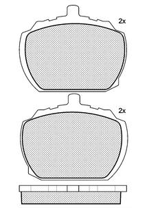 Pastillas de Freno (0142) (88MM) MG TRIUMP 2.0- 2.5 MKII STAG/SD1 (70/87)