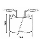 Pastillas de Freno (0297) (78MM) PEUGEOT 504- 505 (82/93)/ 505 PICK-UP- RURAL