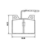 Pastillas de Freno (0186) (68MM) PEUGEOT 505 I-TD/ 604 (93/..)TRASERA