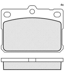 Pastillas de Freno (0146) (78MM) HYUNDAI PONY /MITSUBISHI CELESTE-COLT-SIGMA /