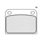 Pastillas de Freno (0660)(59MM) SAAB 90 / 99 / 900 1.7 - 1.9 X7-2.0I  TRASERA