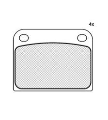 Pastillas de Freno (0660)(59MM) SAAB 90 / 99 / 900 1.7 - 1.9 X7-2.0I  TRASERA