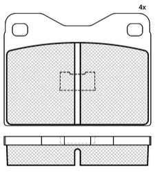 Pastillas de Freno (0268) (76MM) AUDI COUPE GL-GT5/ PEUGEOT 104-305/ PORSCHE 92