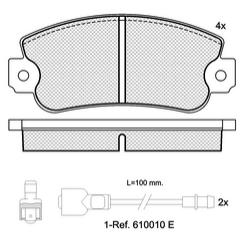 Pastillas de Freno (0205) (109MM) SEAT MARBELLA  (90/94)