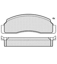 Pastillas de Freno (0278) (108MM) FORD FIESTA (MOD. VIEJO)  (76/83)