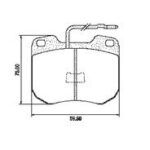 Pastillas de Freno (0185) (89MM) PEUGEOT 505 INYECTION-604/PORSCHE 924-928-944