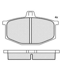 Pastillas de Freno (0198) (93MM) RENAULT 5 LE CAR-TL-TX-LS-TS-GTL-GTS