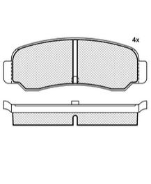 Pastillas de Freno (0148) (98MM) MITSUBISHI LANCER TRASERA (79/82)